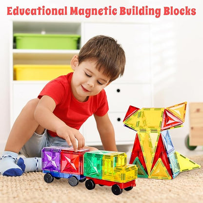 Magnetic Tile Set 120 Piece Deluxe Value Pack