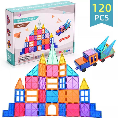 Magnetic Tile Set 120 Piece Deluxe Value Pack